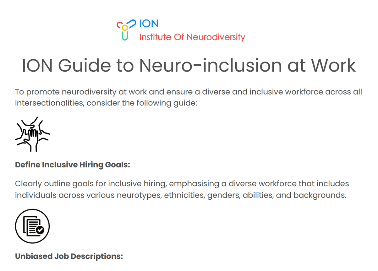 IOn Guide to Neuro-inclusive work